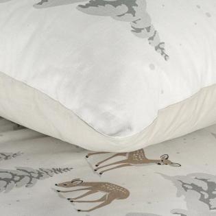 Pościel świąteczna Eurofirany Fawn bawełna sarenki beżowe