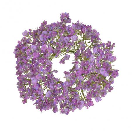 Wianek z gipsówki 25cm fioletowy