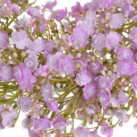 Wianek z gipsówki 33cm fioletowy