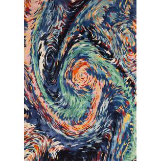 Dywan nowoczesny abstrakcyjny Flores Blue Carpet Decor