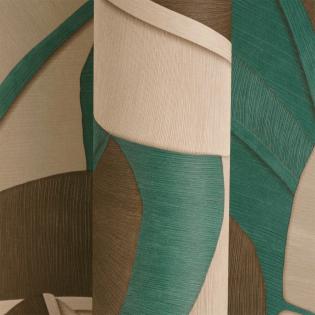 Tapeta ścienna AS Creation Vibes and Styles 79039-2 liście turkusowe beżowe brązowe