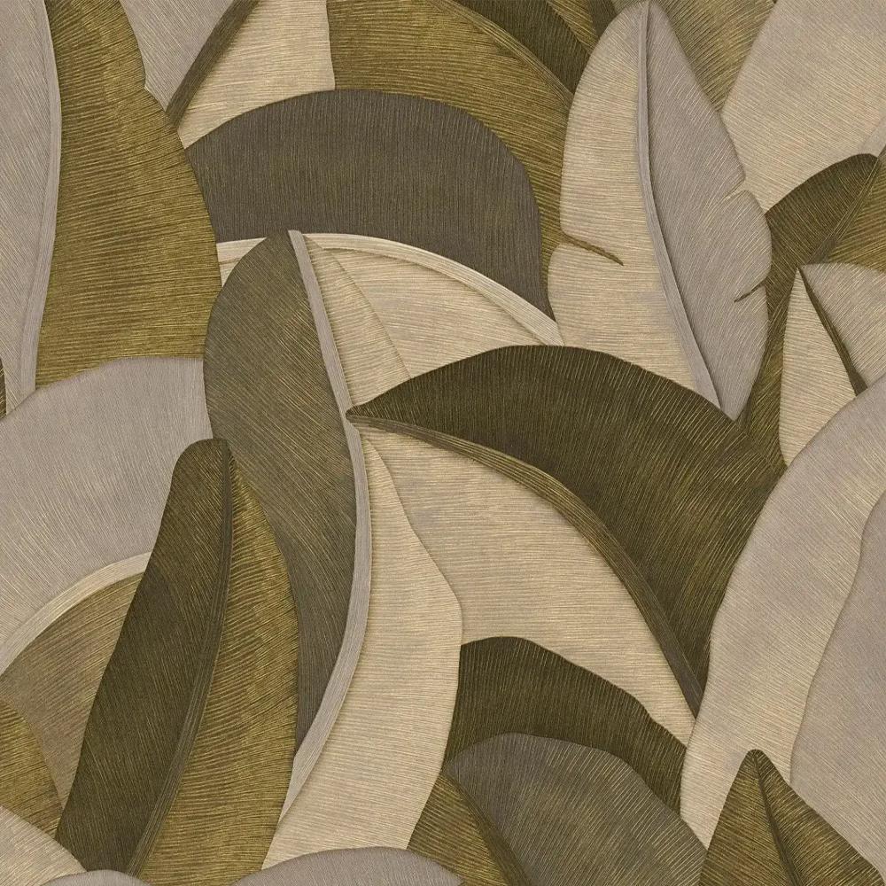 Tapeta AS Creation Vibes and Styles 79039-3 liście złote zielone