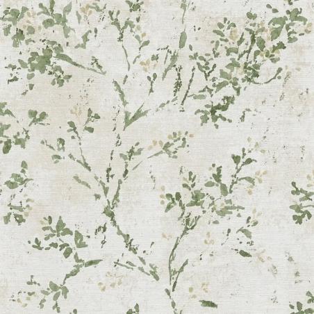 Tapeta ścienna AS Creation Stories of Life 39650-4 delikatne liście zielone kremowe