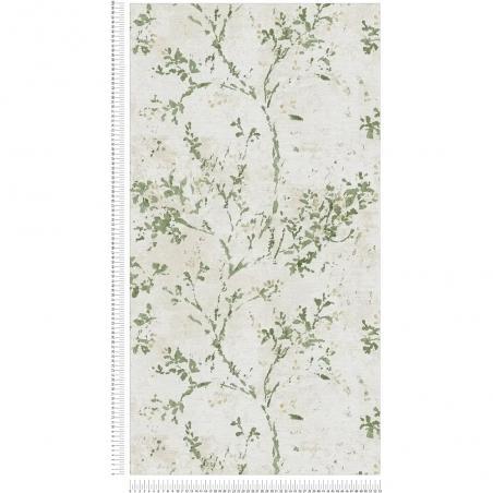 Tapeta ścienna AS Creation Stories of Life 39650-4 delikatne liście zielone kremowe