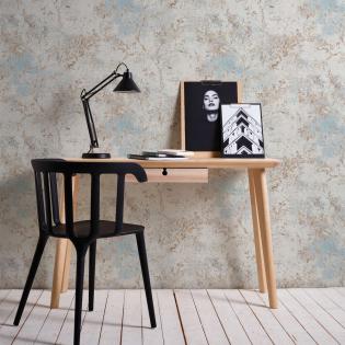 Tapeta ścienna AS Creation Stories of Life 39650-2 delikatne liście beżowe niebieskie i kremowe