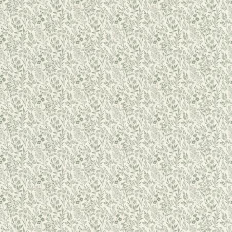 Tapeta ścienna Grandeco Farm Living 709353 drobne listki gałązki zielone w stylu cottage