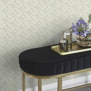 Tapeta ścienna Grandeco Farm Living 709353 drobne listki gałązki zielone w stylu cottage