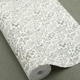 Tapeta ścienna Grandeco Farm Living 709353 drobne listki gałązki zielone w stylu cottage