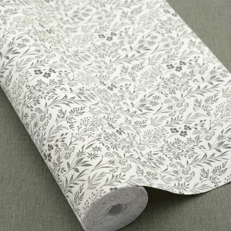 Tapeta ścienna Grandeco Farm Living 709353 drobne listki gałązki zielone w stylu cottage