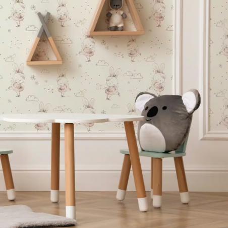 Tapeta ścienna Rasch Kids World II 301656 króliczki baletnice różowe kremowe dla dziewczynki