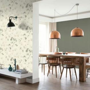 Tapeta ścienna Rasch Farm Living 709643 jednokolorowa zielona