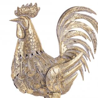 Figurka Kogut metalowy złoty 77cm 166562
