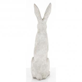 Figurka wielkanocna Zając betonowy XXL 78cm jasny szary