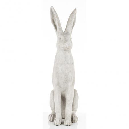Figurka wielkanocna Zając betonowy XXL 78cm jasny szary