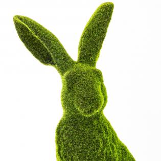 Figurka wielkanocna Królik z trawy 41cm zielony