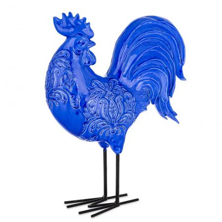 Figurka wielkanocna Kogut niebieski 26cm