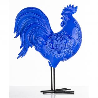 Figurka wielkanocna Kogut niebieski 26cm