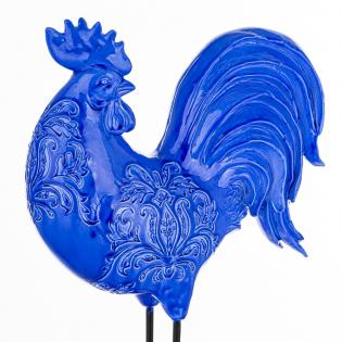 Figurka wielkanocna Kogut niebieski 26cm