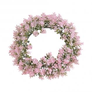 Wianek dekoracyjny różowy 20cm