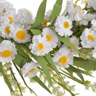 Wianek z margaretkami 50cm