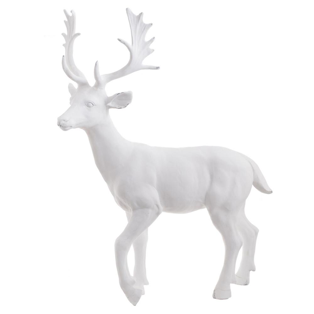 Figura Jeleń XXL 95cm biały matowy
