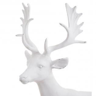 Figura Jeleń XXL 95cm biały matowy