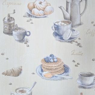 Tapeta ścienna Erismann 10544-14 kuchenna filiżanki kawa beżowa