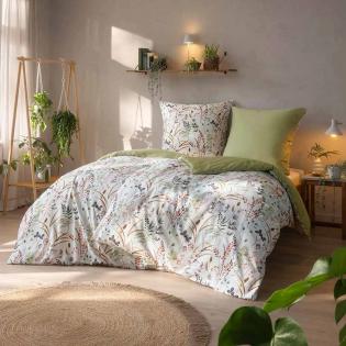 Pościel w liście gałązki boho Estella Maria 3424/510 bio bawełna