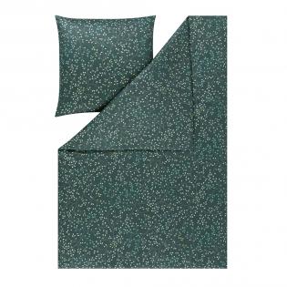 Pościel Estella Aline 6391/581 Mako Interlock Jersey drobne listki zielone