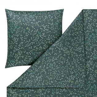 Pościel Estella Aline 6391/581 Mako Interlock Jersey drobne listki zielone