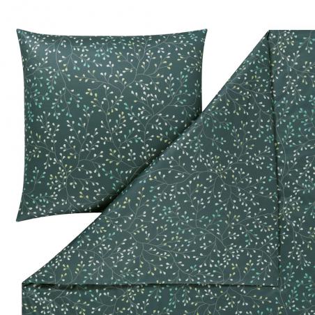 Pościel Estella Aline 6391/581 Mako Interlock Jersey drobne listki zielone