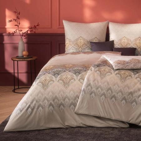 Pościel Estella Sophia 6347/800 mako-interlock jersey klasyczna ornamenty beżowe