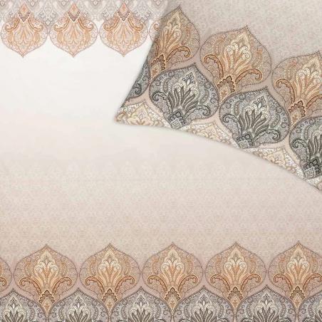 Pościel Estella Sophia 6347/800 mako-interlock jersey klasyczna ornamenty beżowe