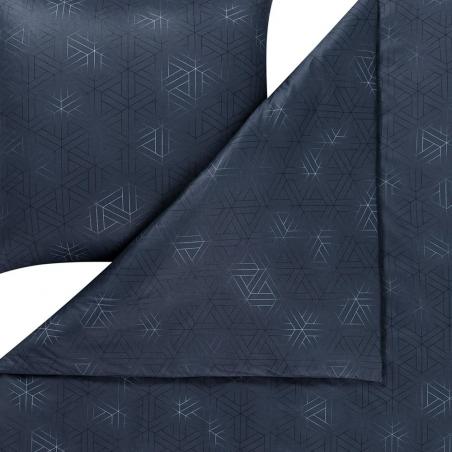 Pościel Estella Pippa 6898/606 mako interlock jersey geometryczna granatowa