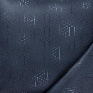 Pościel Estella Pippa 6898/606 mako interlock jersey geometryczna granatowa