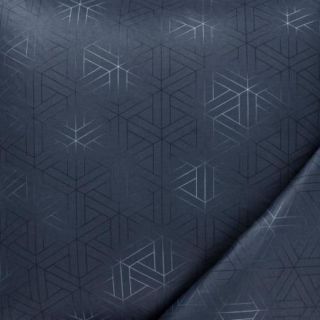 Pościel Estella Pippa 6898/606 mako interlock jersey geometryczna granatowa