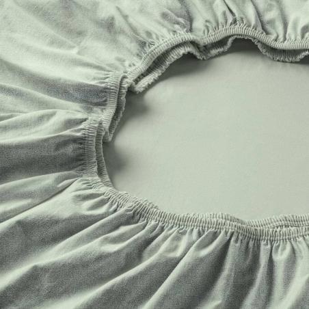 Prześcieradło Estella z gumką welurowe velour 565 verde zielone