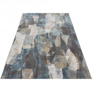 Dywan Nowoczesny Ragolle Argentum 63053 1219 elegancka abstrakcja niebieski beżowy