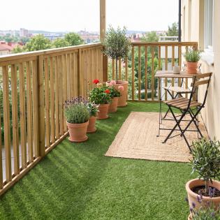 Sztuczna Trawa Jasmine 15mm zielona na balkon i do ogrodu