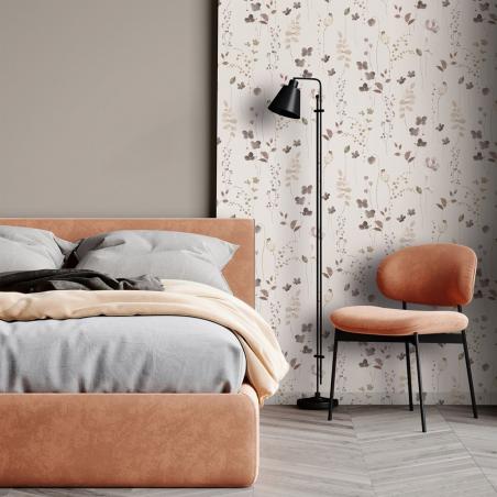 Tapeta Marburg Fresh Up 88964 delikatne kwiaty i liście beżowe
