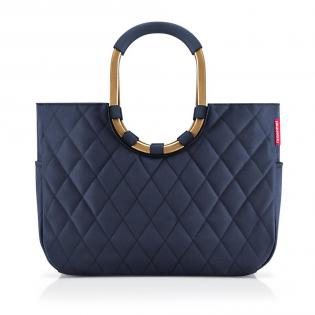 Torba na zakupy Reisenthel loopshopper L frame Rhombus midnight gold granatowa