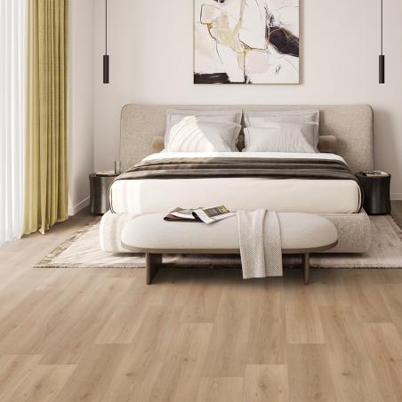 Wykładzina PCV Tarkett Iconik 240 240009019 Powell Oak Bronze imitująca drewno brązowa
