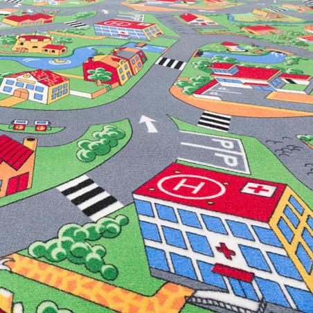 Wykładzina dywanowa dla dzieci AW Little Village 90 uliczki autostrady