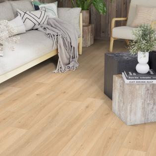 Wykładzina PCV Tarkett Iconik 240 240009018 Powell Oak Blonde imitująca drewno ciepła brązowa