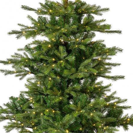 Choinka sztuczna Grandis Fir 180 cm z oświetleniem 400 LED zielona jak żywa PE/PVC