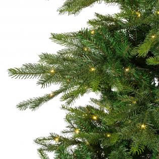 Choinka sztuczna Grandis Fir 180 cm z oświetleniem 400 LED zielona jak żywa PE/PVC