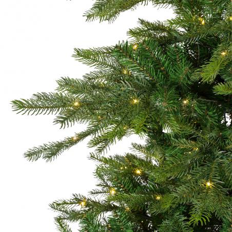 Choinka sztuczna Grandis Fir 180 cm z oświetleniem 400 LED zielona jak żywa PE/PVC