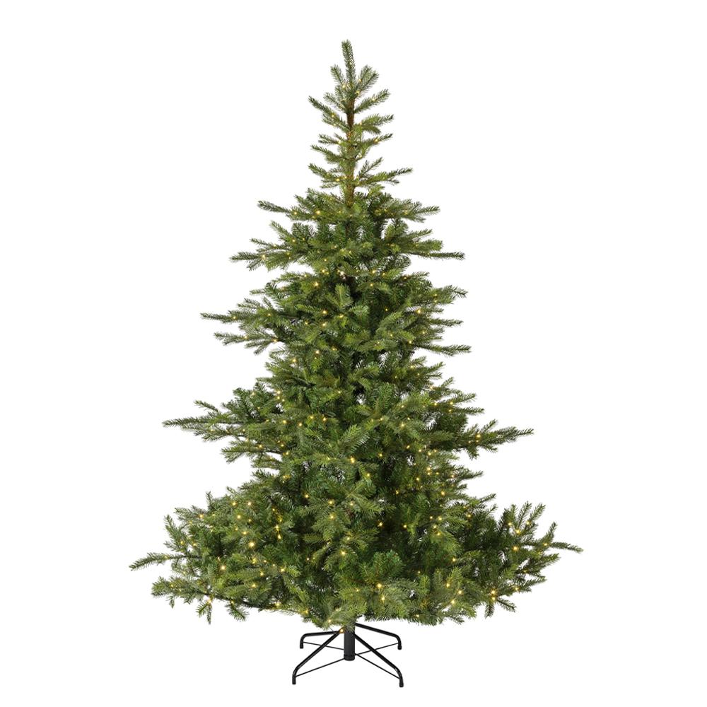 Choinka sztuczna Grandis Fir 210 cm z oświetleniem 550 LED zielona jak żywa PE/PVC
