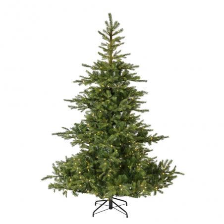 Choinka sztuczna Grandis Fir 210 cm z oświetleniem 550 LED zielona jak żywa PE/PVC