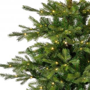 Choinka sztuczna Grandis Fir 210 cm z oświetleniem 550 LED zielona jak żywa PE/PVC